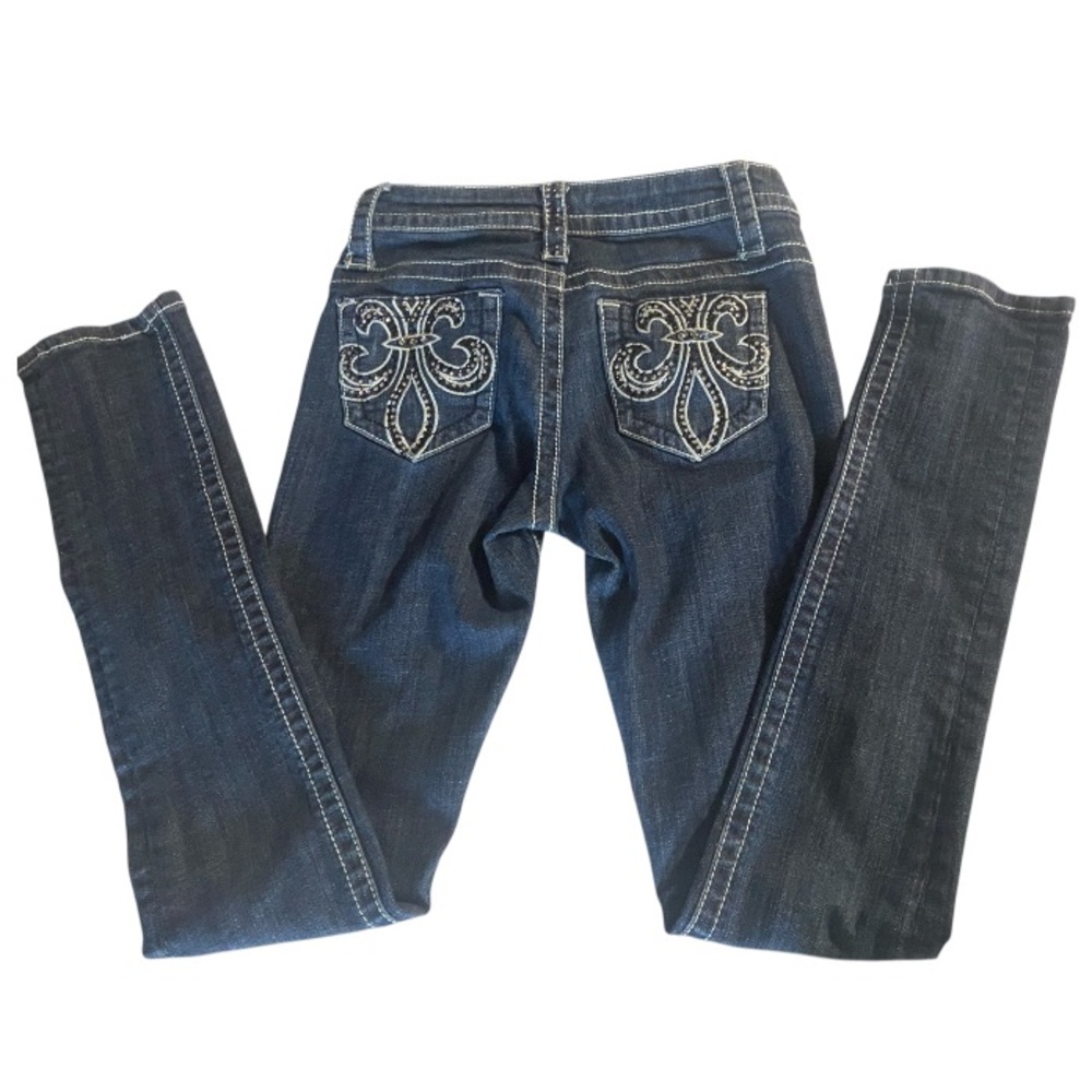 Women’s Zipper brand jeans with gems. Size 3 - Picture 3 of 4